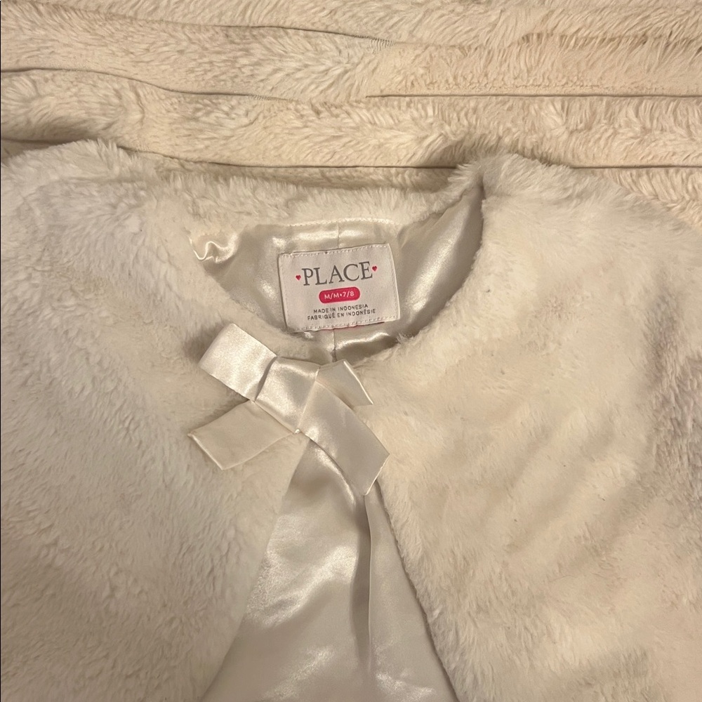 PLACE Women's Cream Teddy Jacket